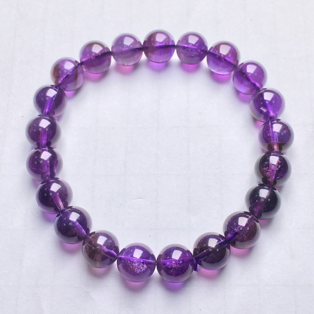 Natural amethyst bracelet, high-end four-leaf clover grape beaded bracelet, women's fashion high-end jewelry, factory price direct sales.