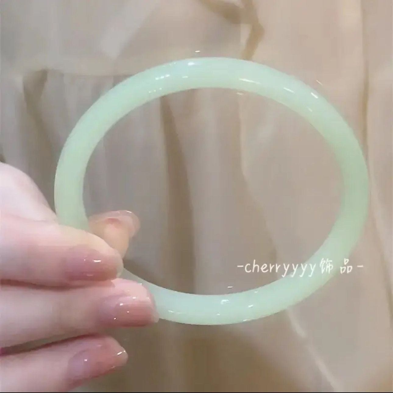 Glass imitation jade bracelet wholesale fine bracelet jingle jingle jingle bracelet Hanfu accessories bracelet forbidden ring wholesale hand