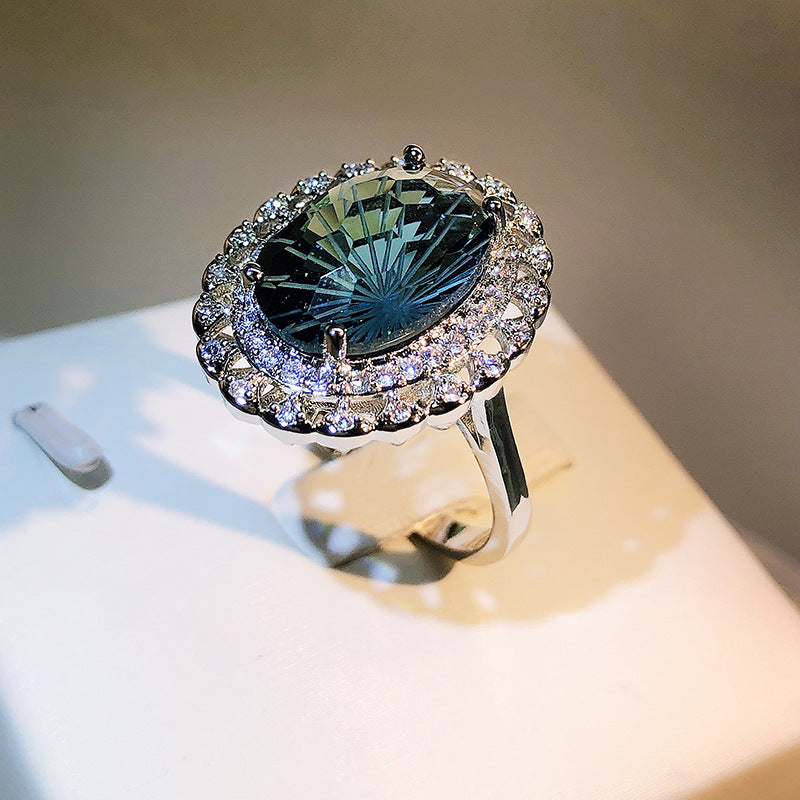 Blue Topaz Ladies Ring, Natural Fireworks Blue Topaz Ladies Ring TikTok Live i Source