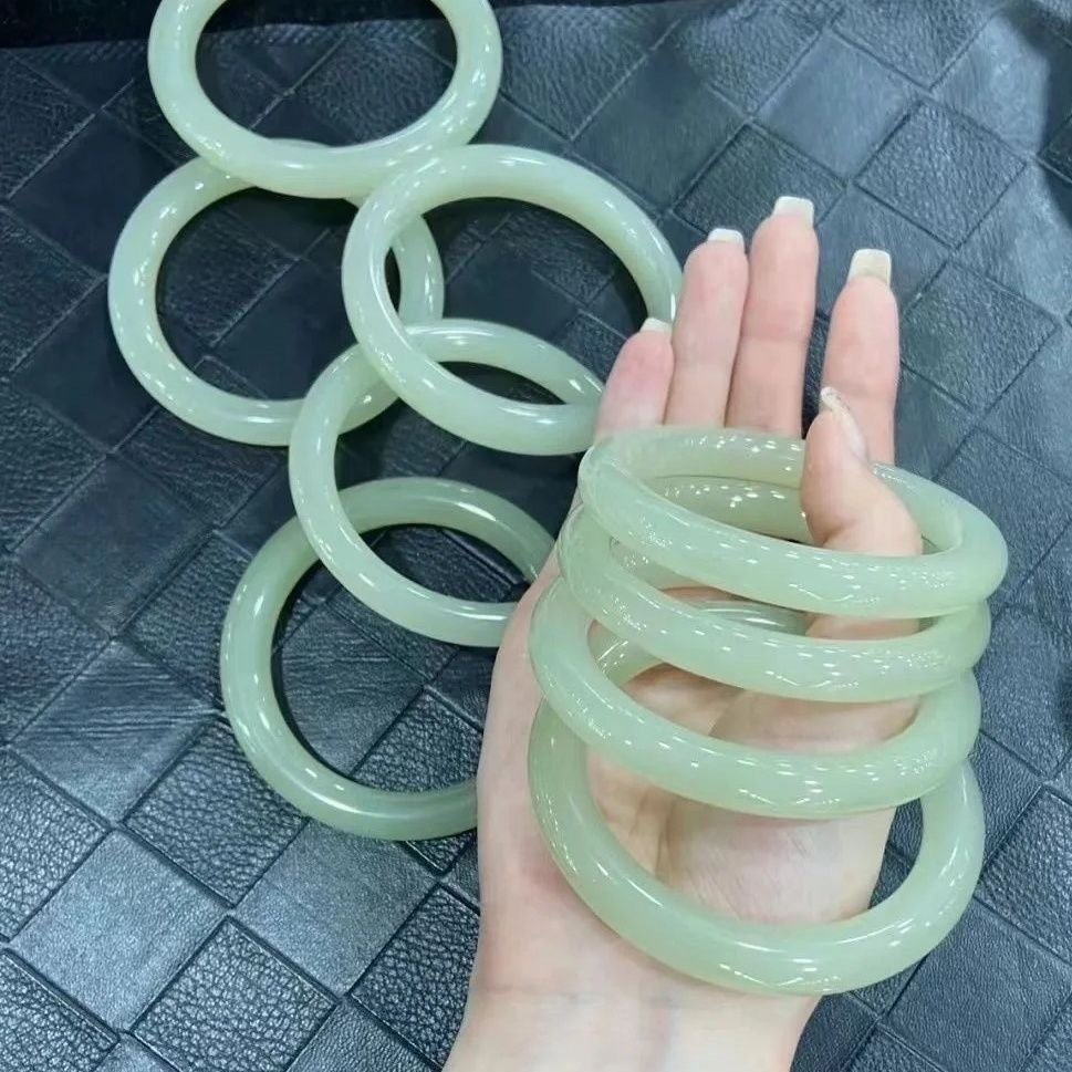 Glass imitation jade bracelet wholesale fine bracelet jingle jingle jingle bracelet Hanfu accessories bracelet forbidden ring wholesale hand