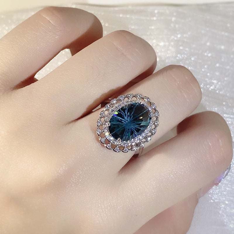Blue Topaz Ladies Ring, Natural Fireworks Blue Topaz Ladies Ring TikTok Live i Source