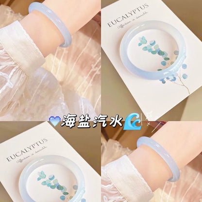 Glass imitation jade bracelet wholesale fine bracelet jingle jingle jingle bracelet Hanfu accessories bracelet forbidden ring wholesale hand