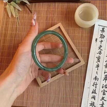 Glass imitation jade bracelet wholesale fine bracelet jingle jingle jingle bracelet Hanfu accessories bracelet forbidden ring wholesale hand