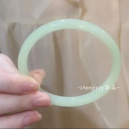 Glass imitation jade bracelet wholesale fine bracelet jingle jingle jingle bracelet Hanfu accessories bracelet forbidden ring wholesale hand