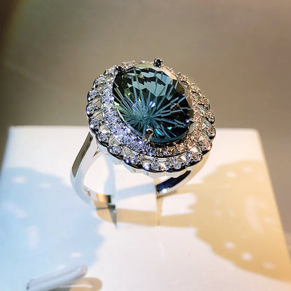 Blue Topaz Ladies Ring, Natural Fireworks Blue Topaz Ladies Ring TikTok Live i Source